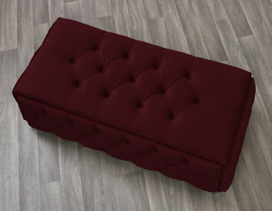 Full Upholstered chesterfiled ottoman storage box