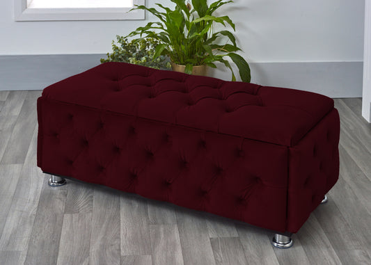 Full Upholstered chesterfiled ottoman storage box
